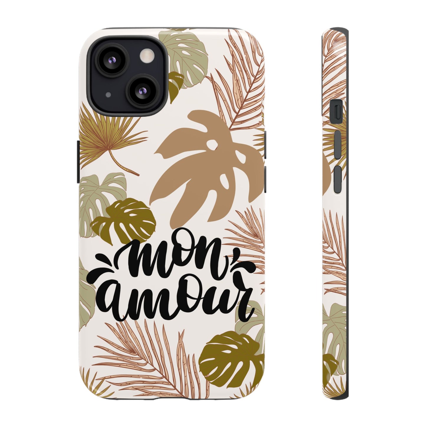 'Mon Amour' Stylish Tropical Phone Case Design