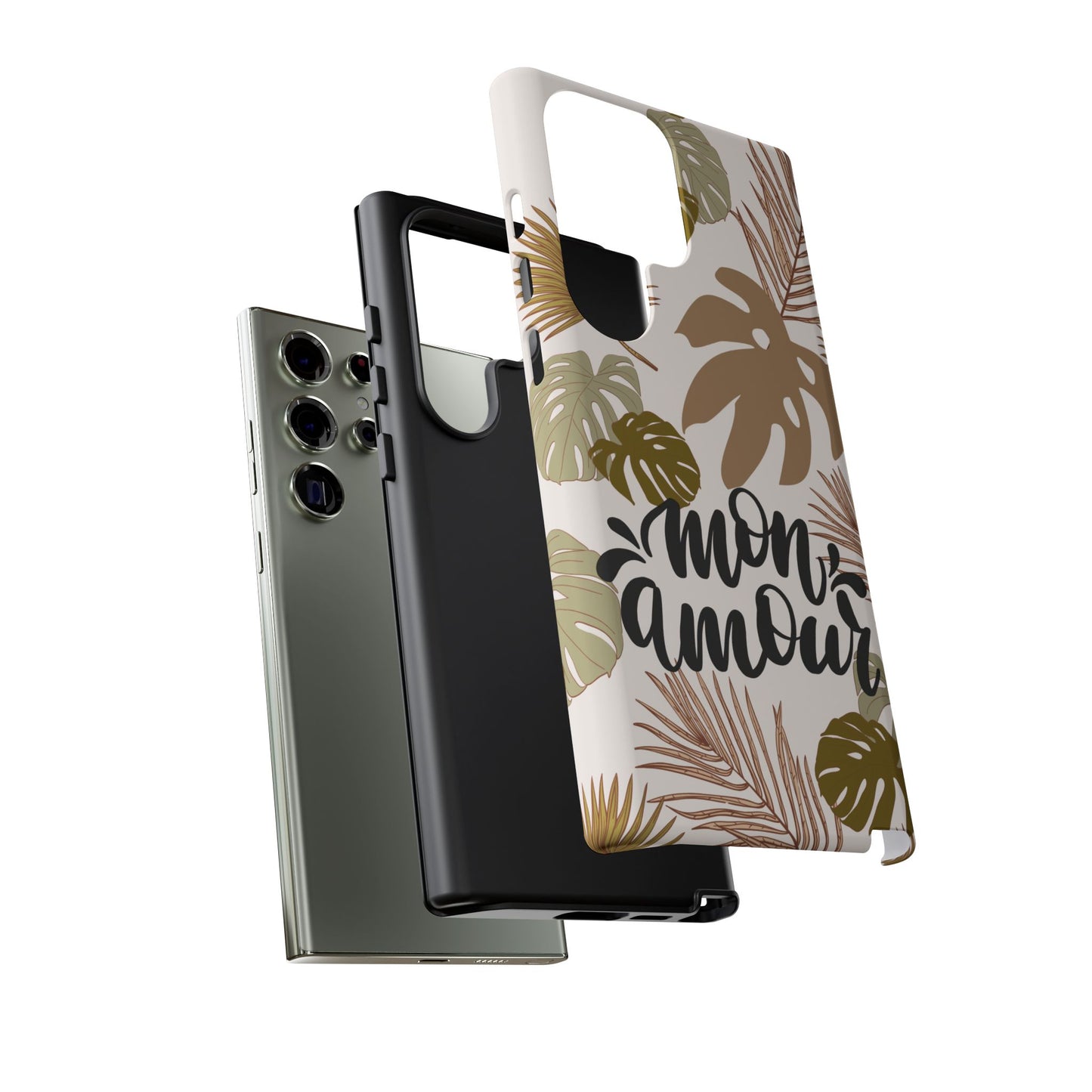 'Mon Amour' Stylish Tropical Phone Case Design