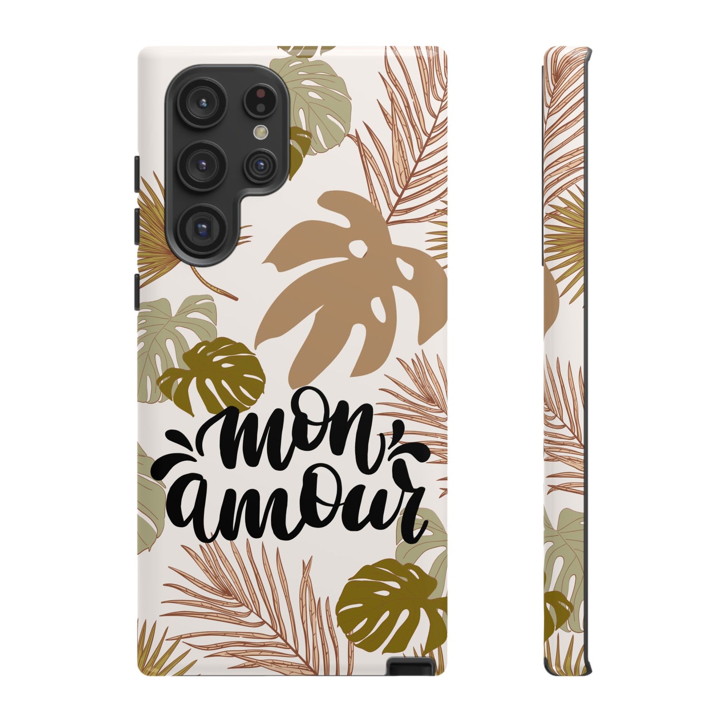 'Mon Amour' Stylish Tropical Phone Case Design