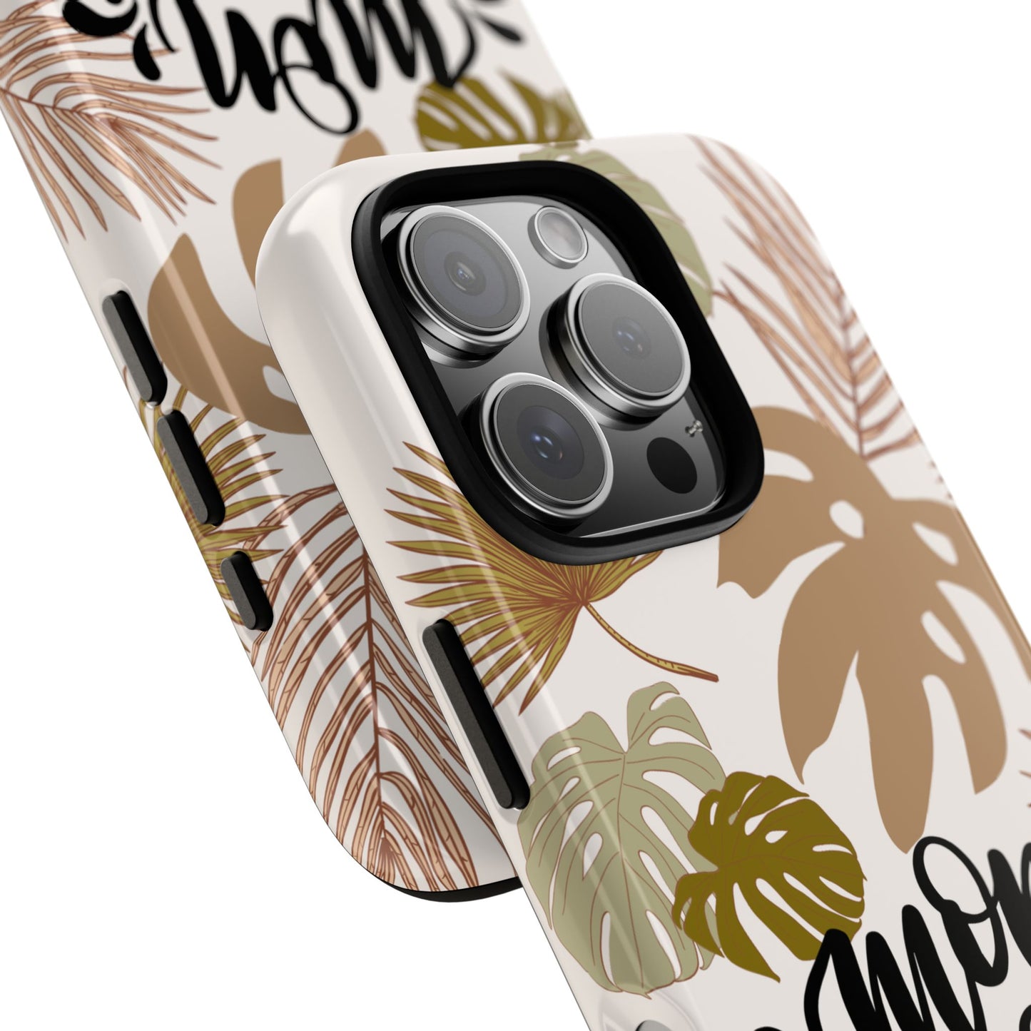 'Mon Amour' Stylish Tropical Phone Case Design