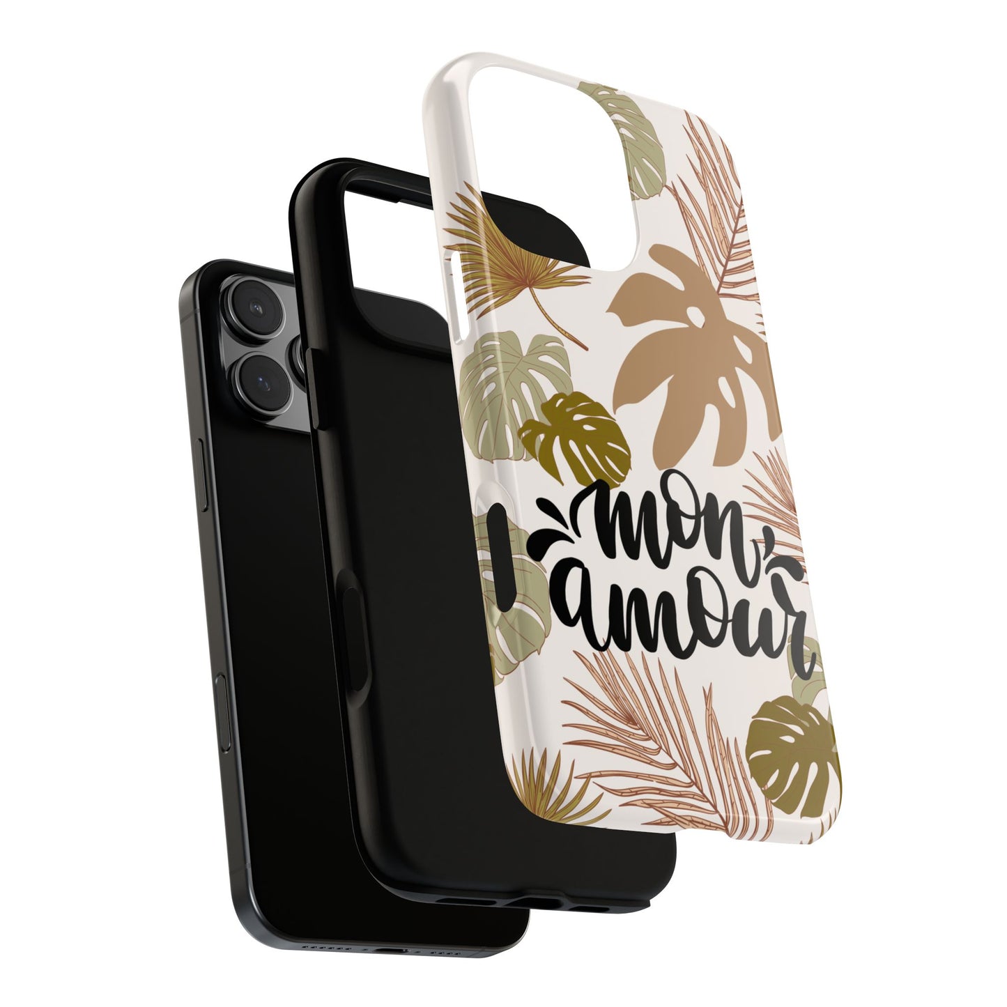 'Mon Amour' Stylish Tropical Phone Case Design