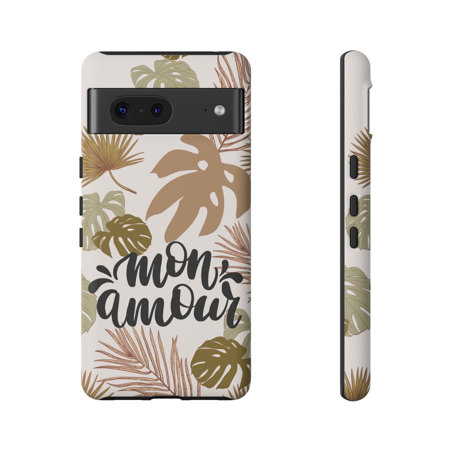'Mon Amour' Stylish Tropical Phone Case Design