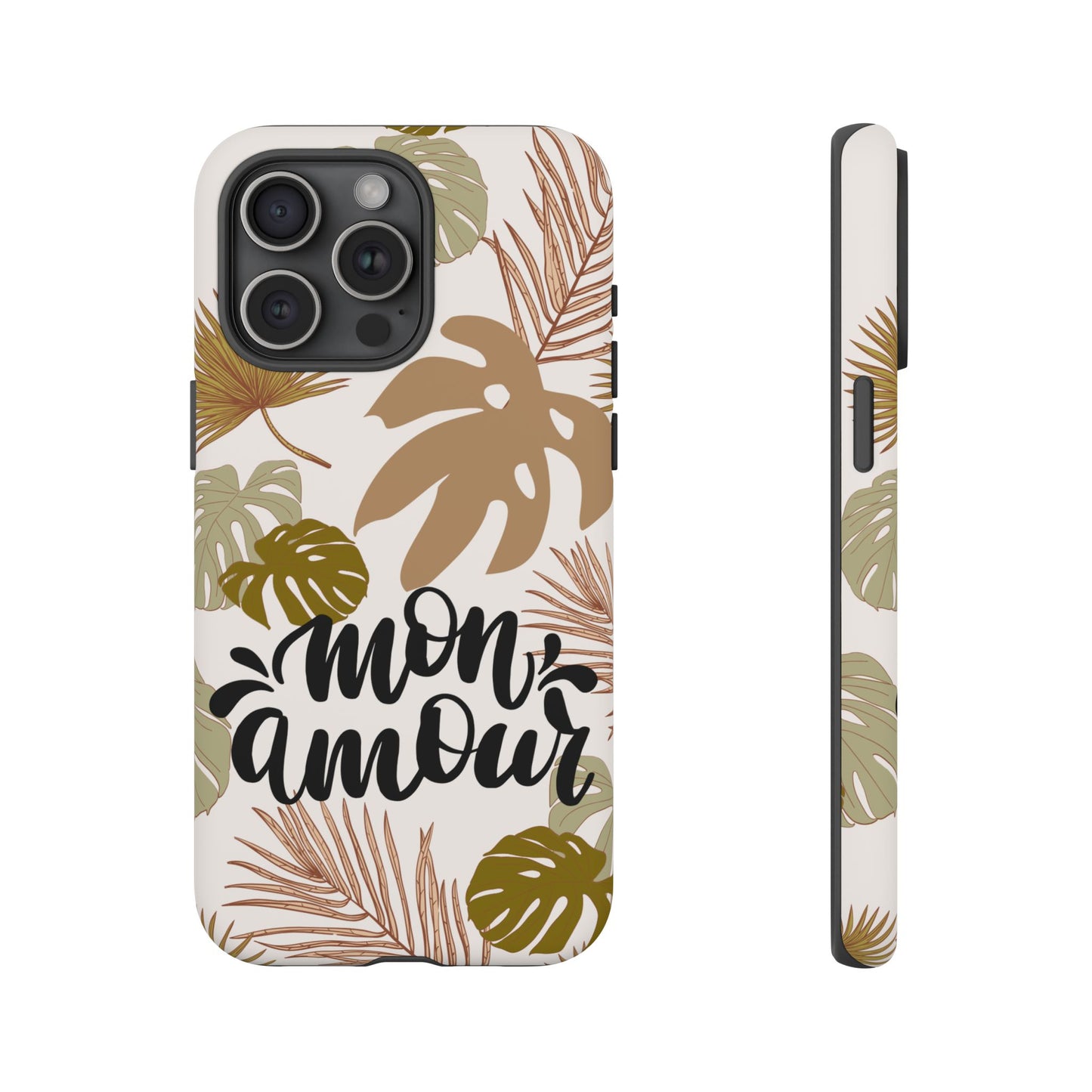 'Mon Amour' Stylish Tropical Phone Case Design