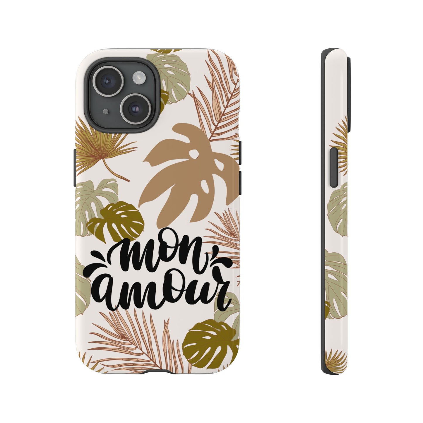 'Mon Amour' Stylish Tropical Phone Case Design