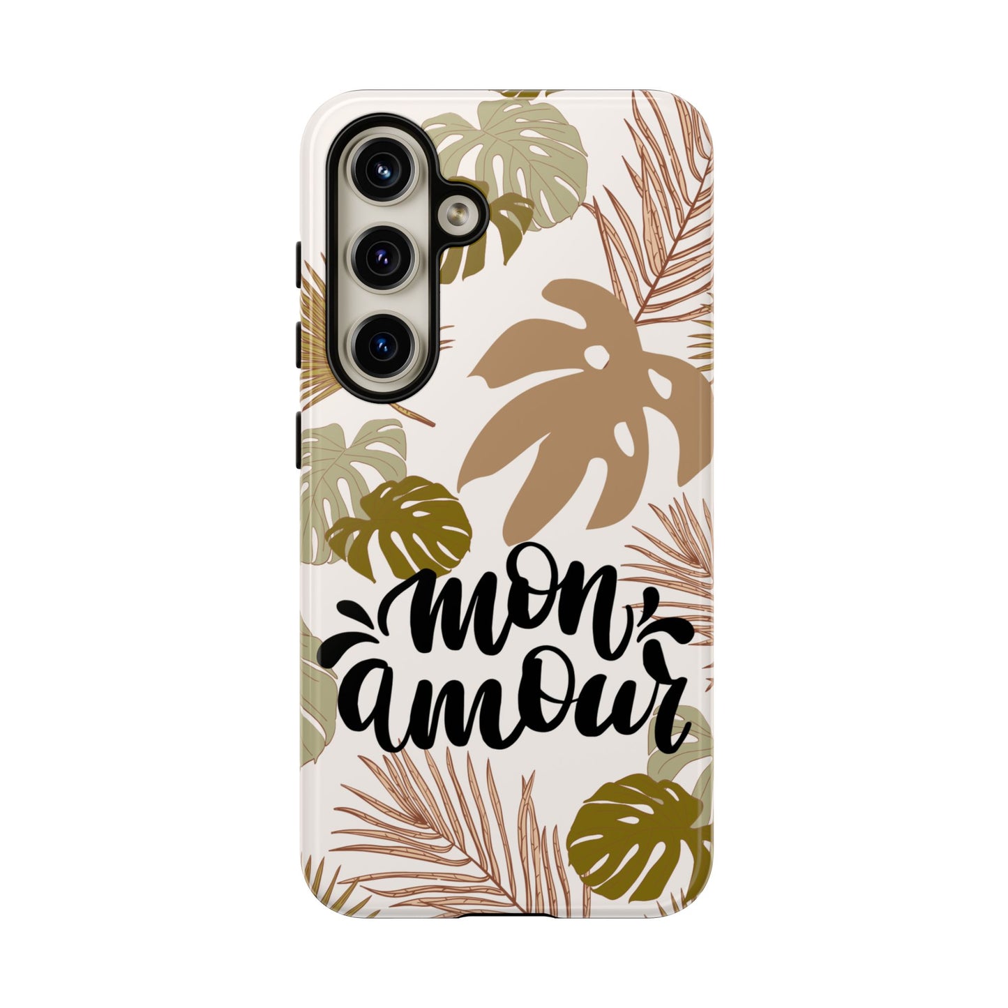 'Mon Amour' Stylish Tropical Phone Case Design
