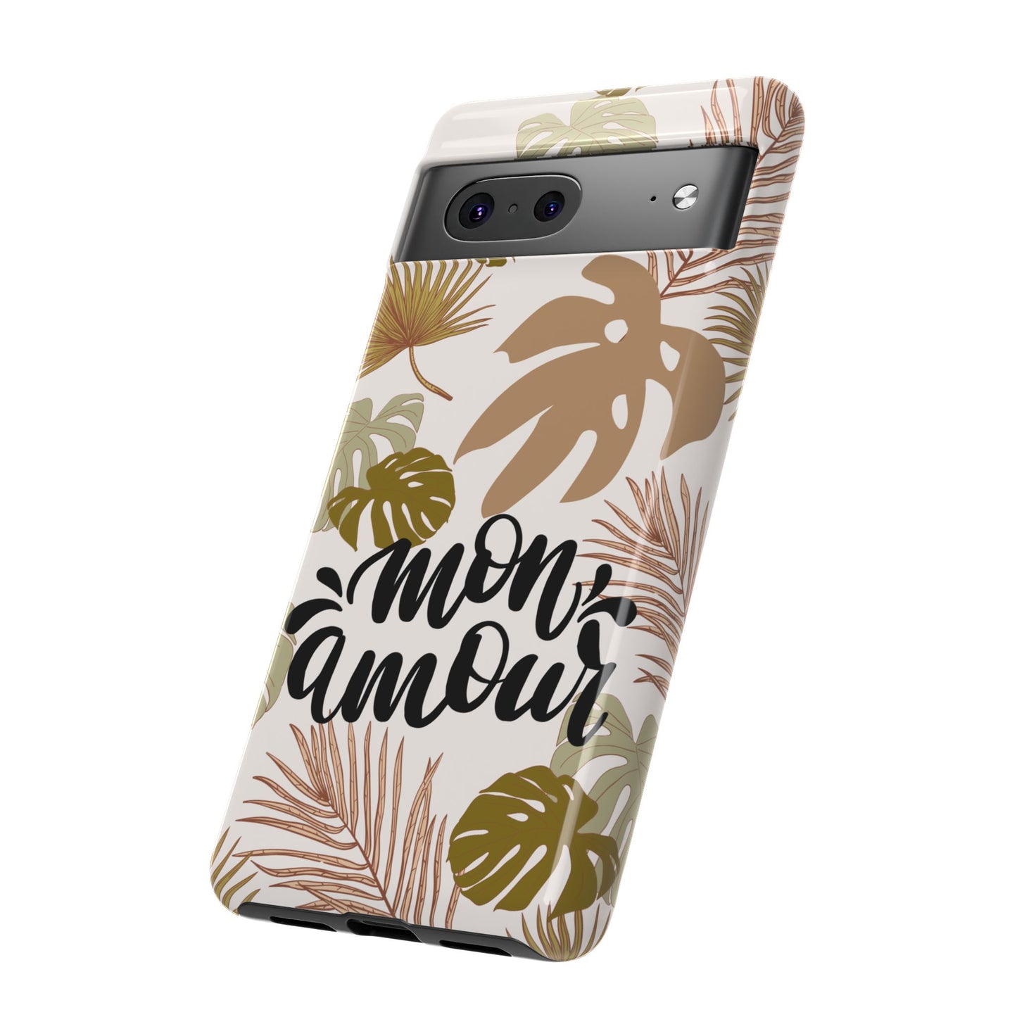 'Mon Amour' Stylish Tropical Phone Case Design