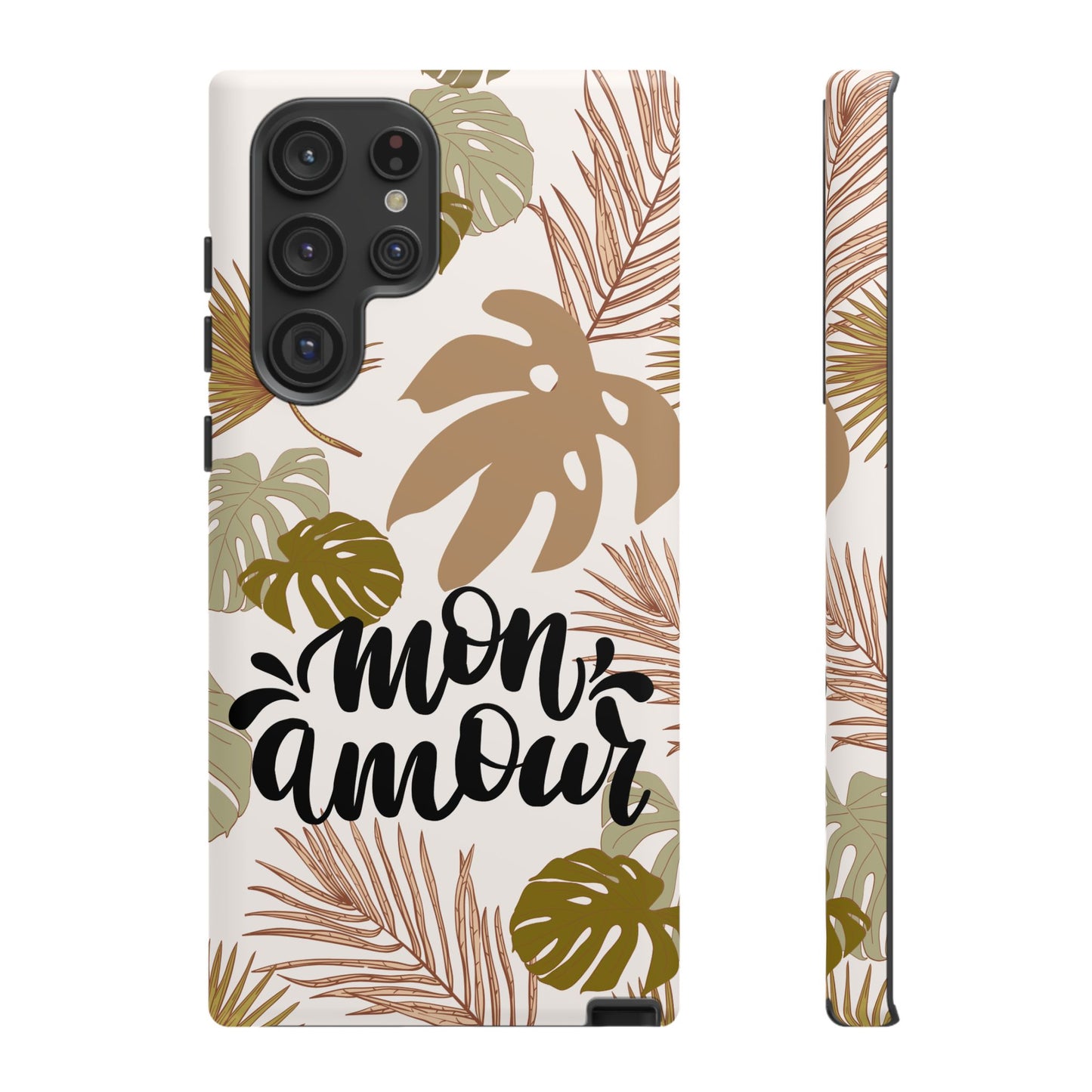'Mon Amour' Stylish Tropical Phone Case Design
