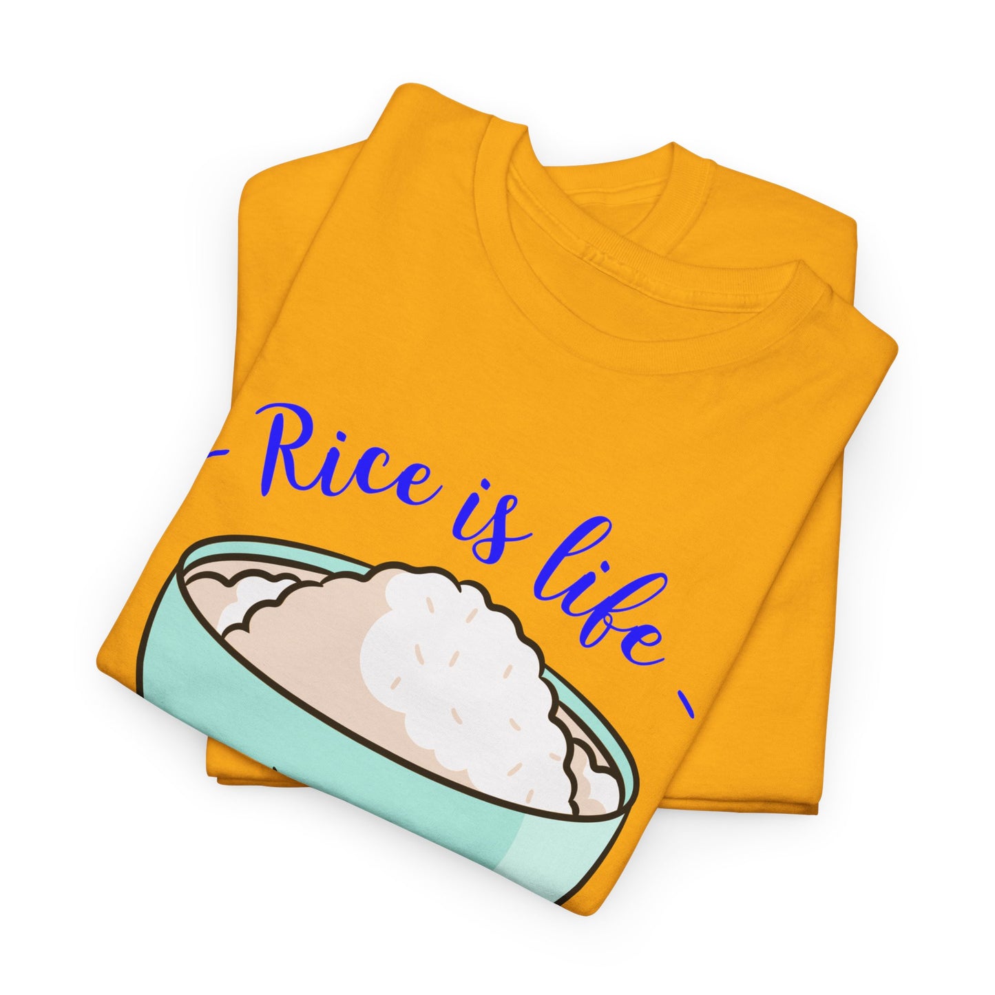 Rice is Life No Matter the Time Zone Cotton Tee