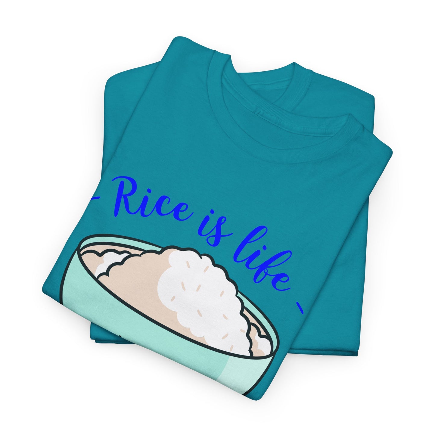 Rice is Life No Matter the Time Zone Cotton Tee