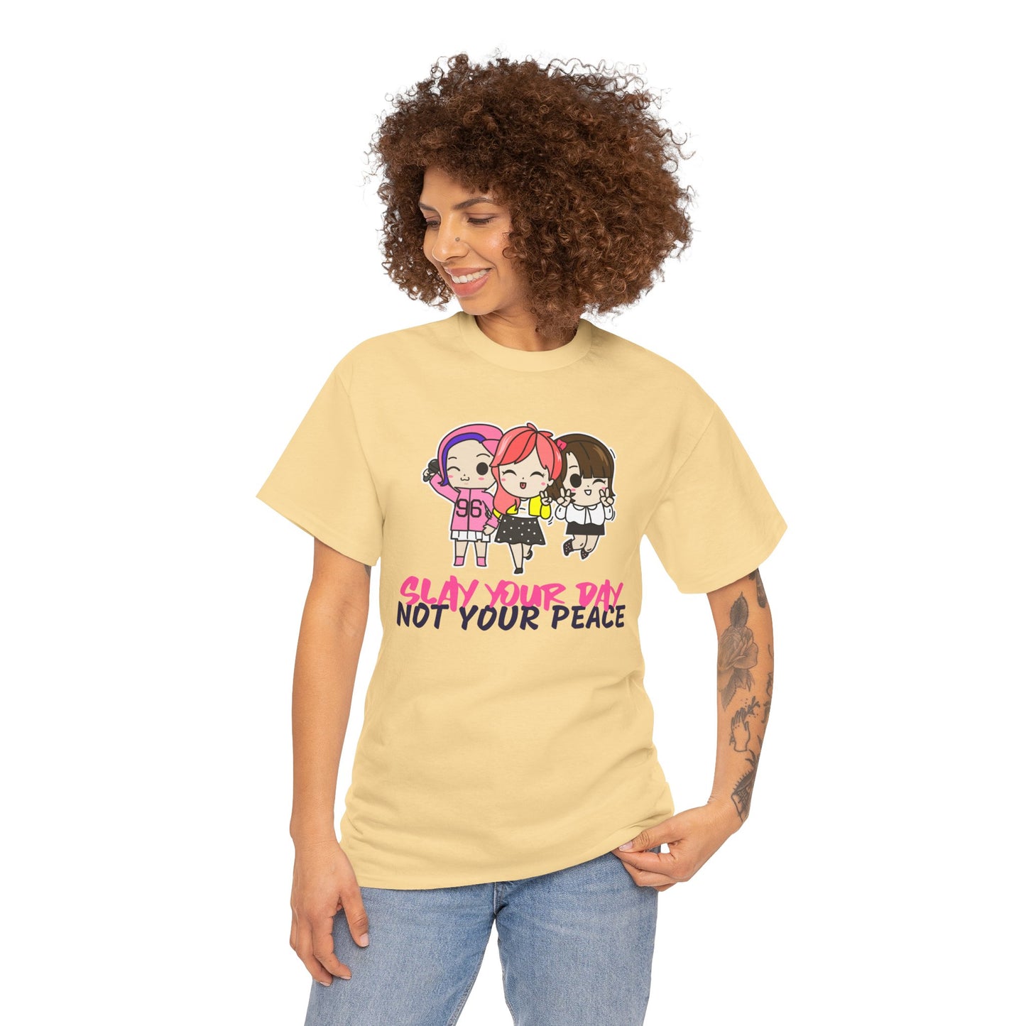Slay Your Day Not Your Peace Cotton Tee