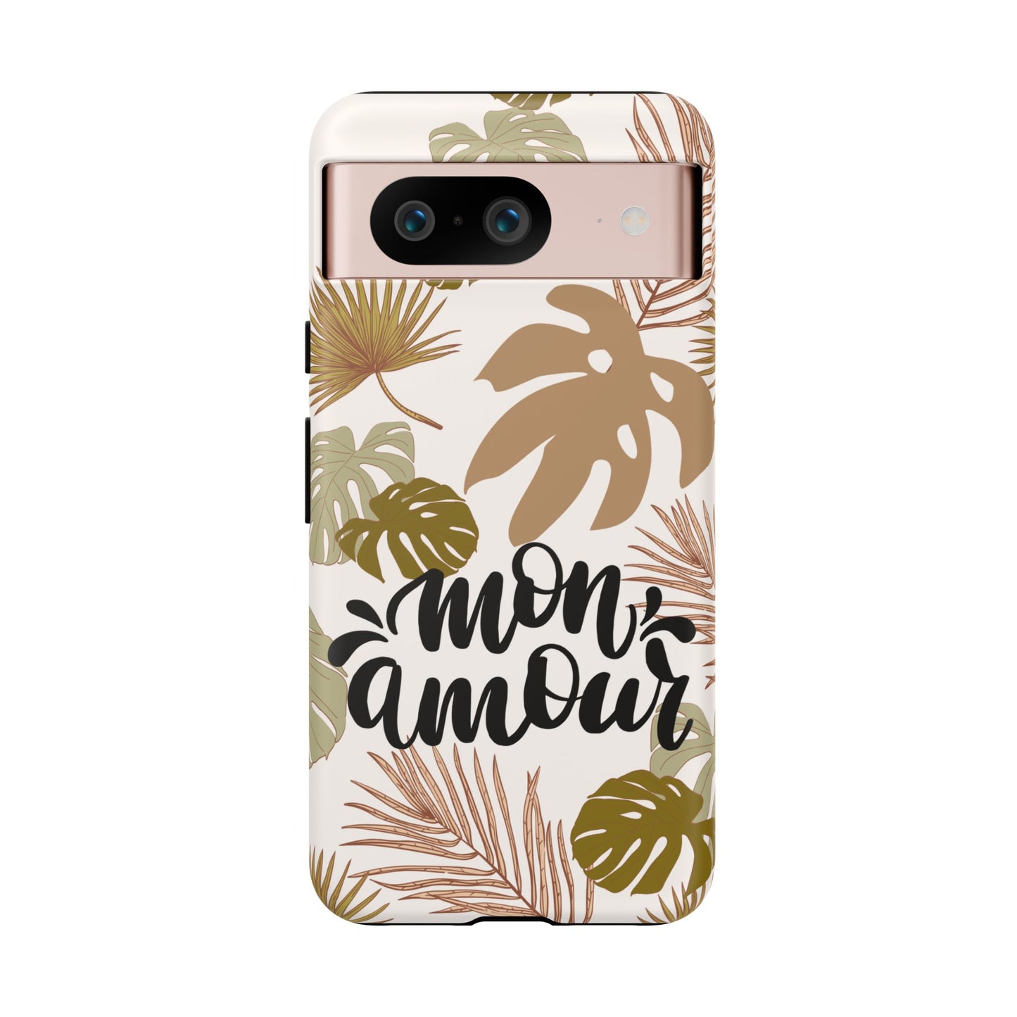 'Mon Amour' Stylish Tropical Phone Case Design