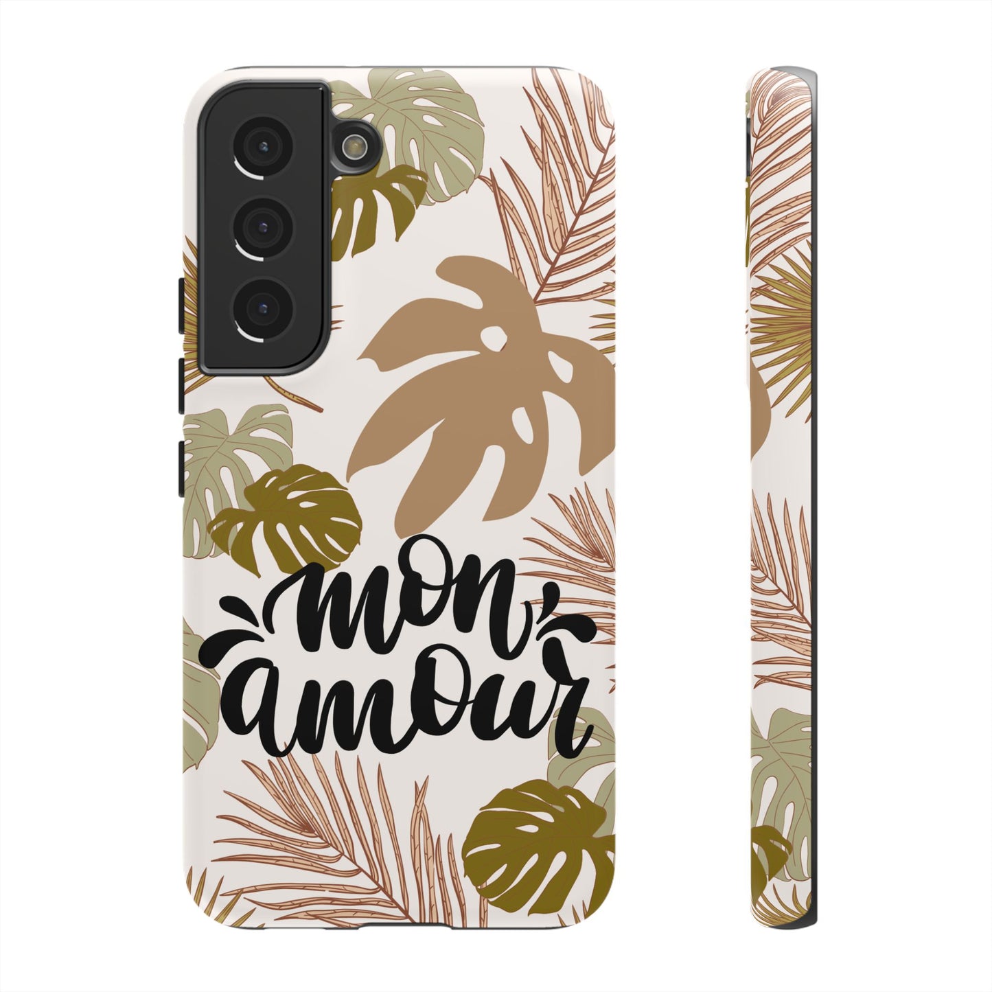 'Mon Amour' Stylish Tropical Phone Case Design