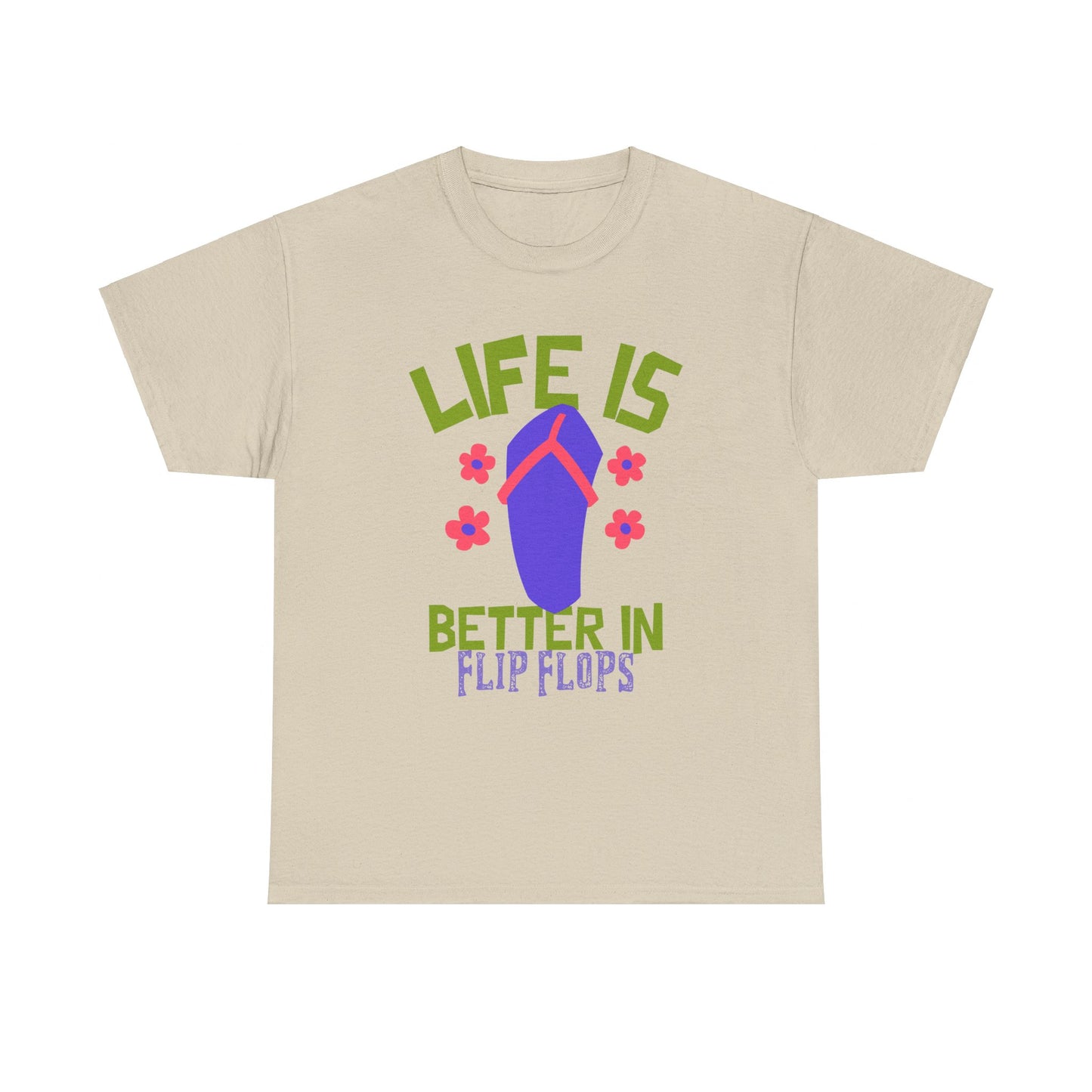 Life Is Better in Flip Flops Women 's Cotton Tee