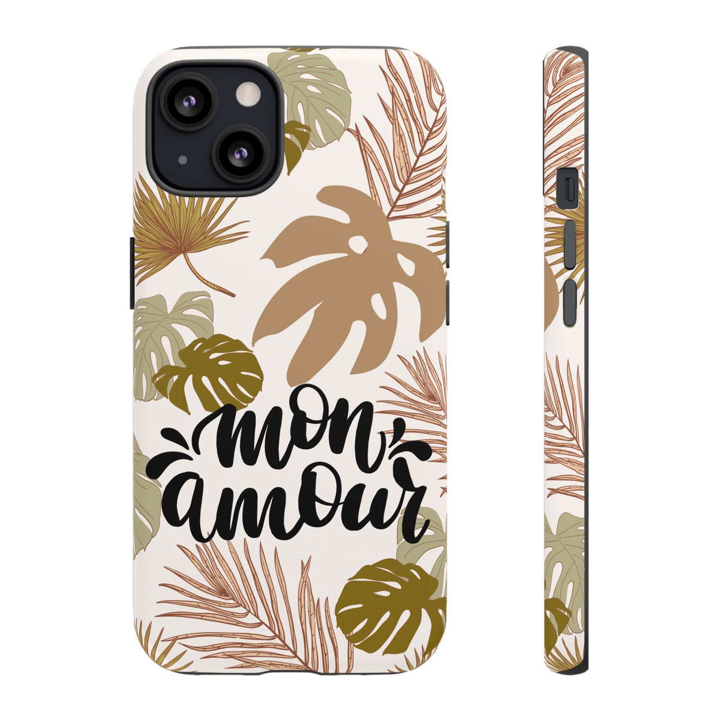 'Mon Amour' Stylish Tropical Phone Case Design