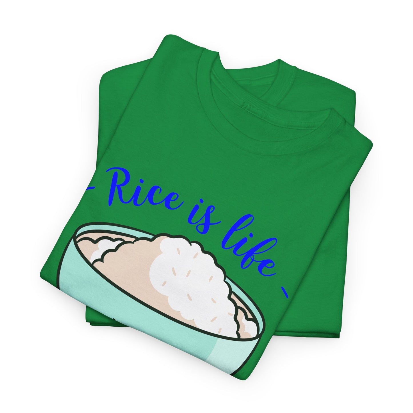 Rice is Life No Matter the Time Zone Cotton Tee