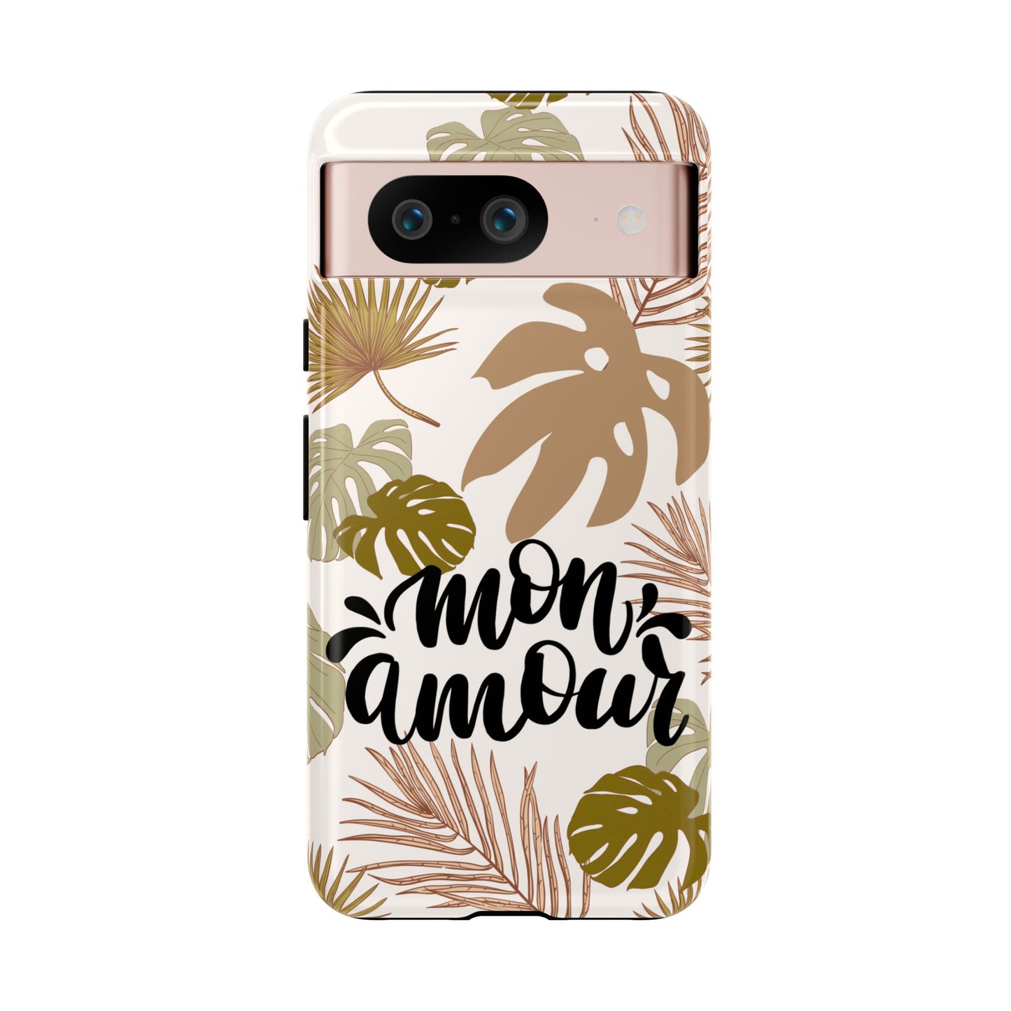 'Mon Amour' Stylish Tropical Phone Case Design