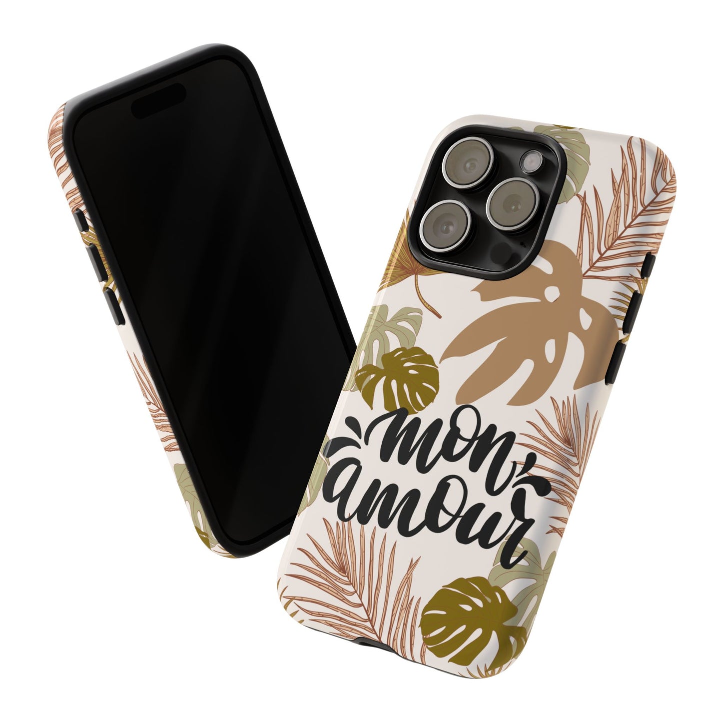 'Mon Amour' Stylish Tropical Phone Case Design