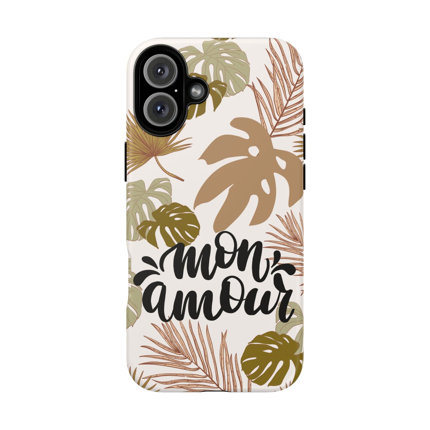 'Mon Amour' Stylish Tropical Phone Case Design