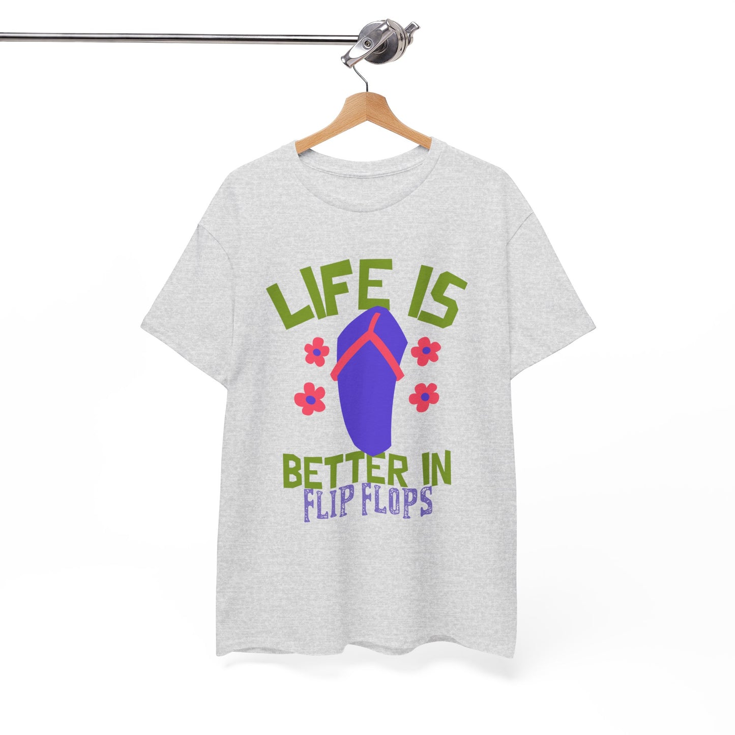 Life Is Better in Flip Flops Women 's Cotton Tee