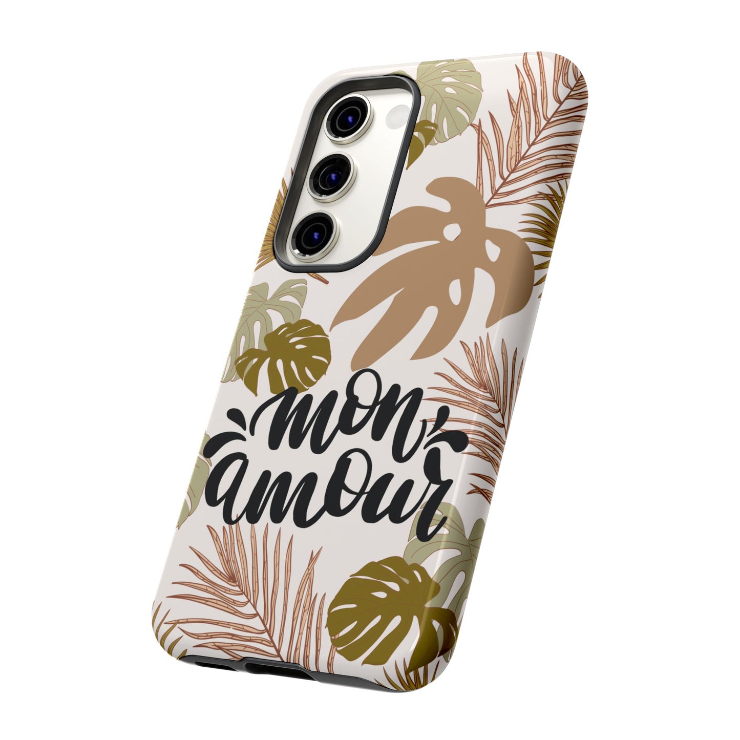 'Mon Amour' Stylish Tropical Phone Case Design