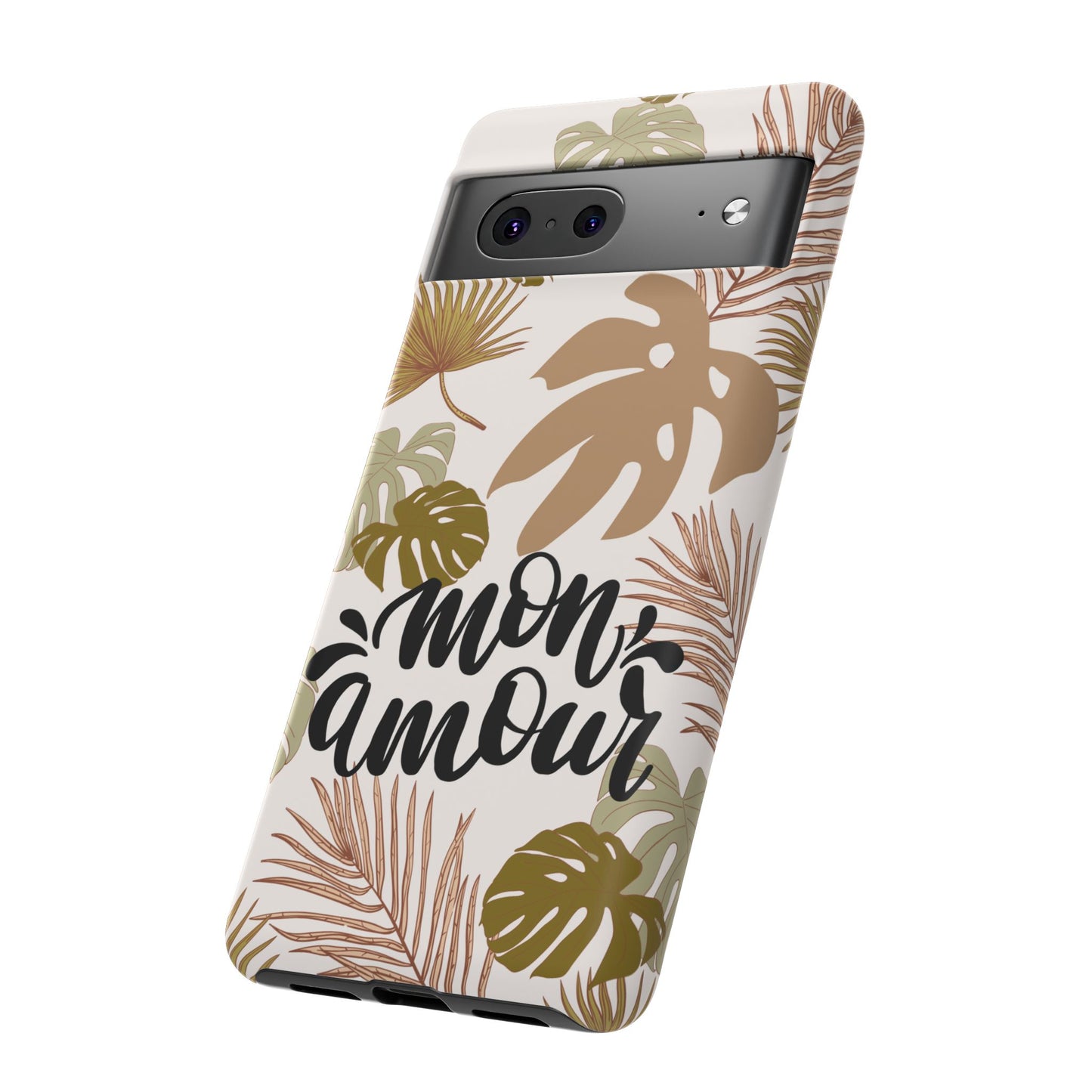 'Mon Amour' Stylish Tropical Phone Case Design