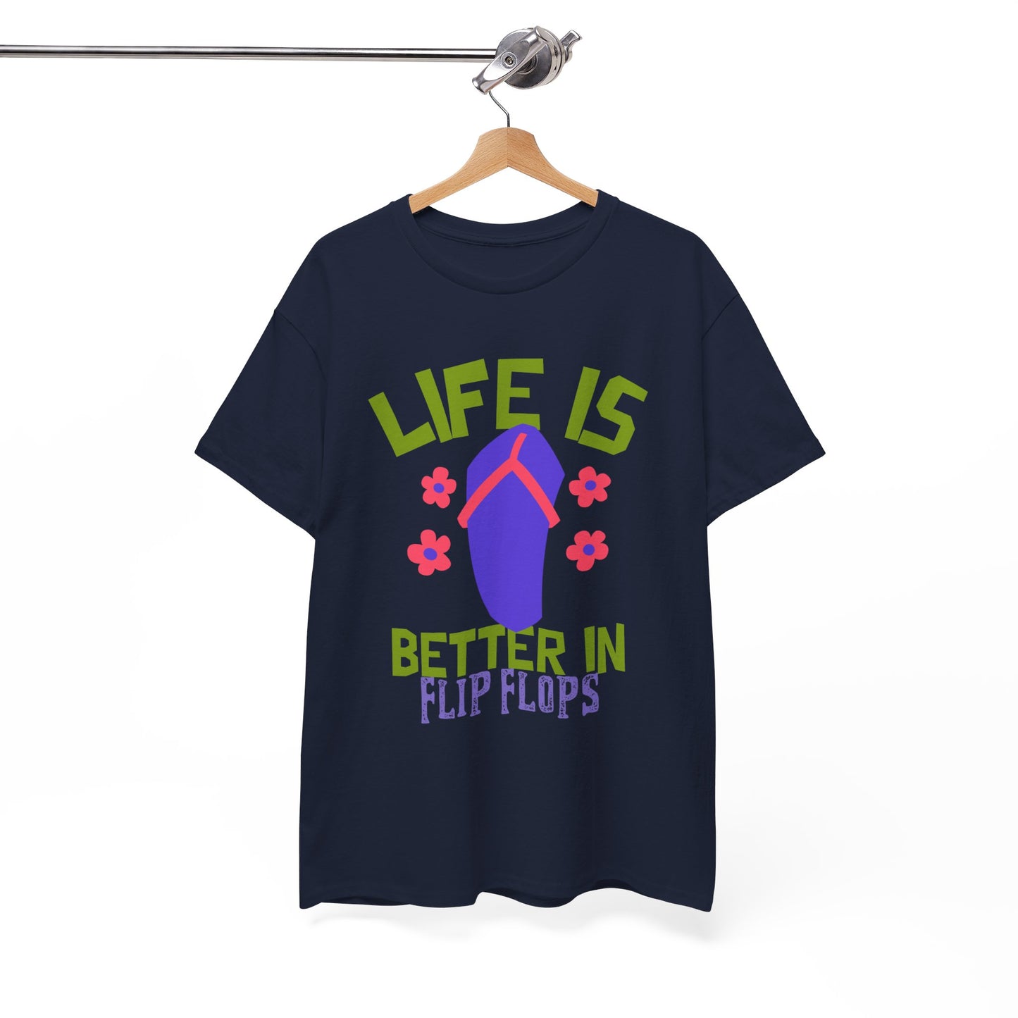 Life Is Better in Flip Flops Women 's Cotton Tee