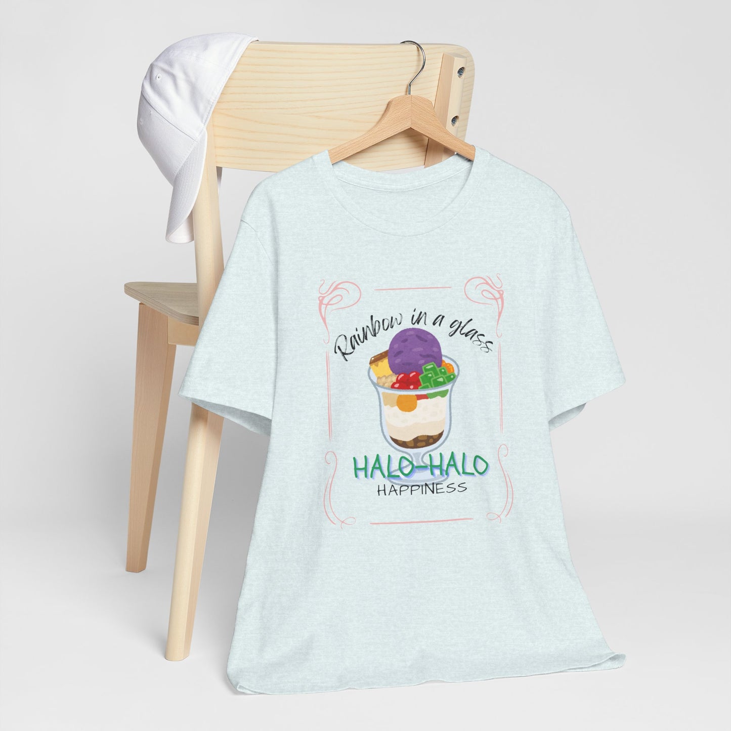Rainbow in a Glass, Halo-Halo Happiness Women's Premium Soft Tee