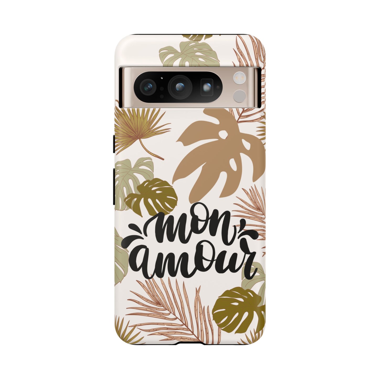 'Mon Amour' Stylish Tropical Phone Case Design