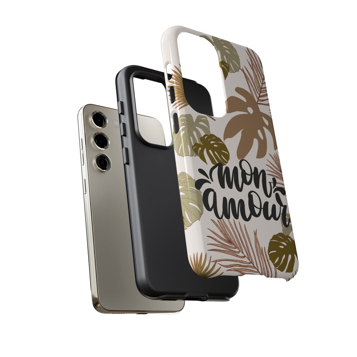 'Mon Amour' Stylish Tropical Phone Case Design