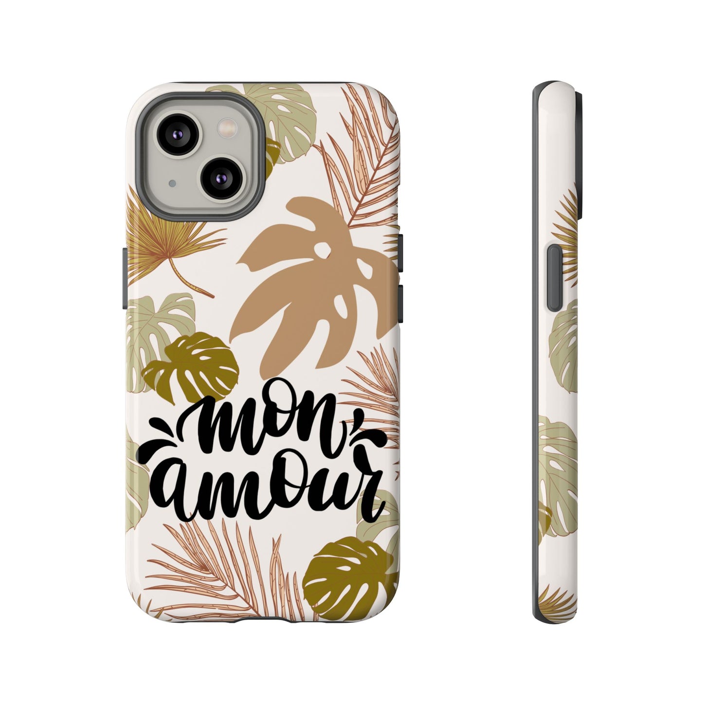 'Mon Amour' Stylish Tropical Phone Case Design