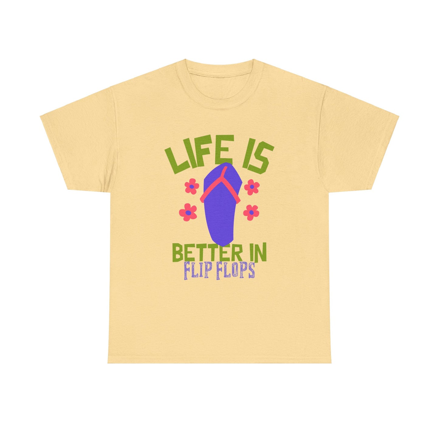 Life Is Better in Flip Flops Women 's Cotton Tee