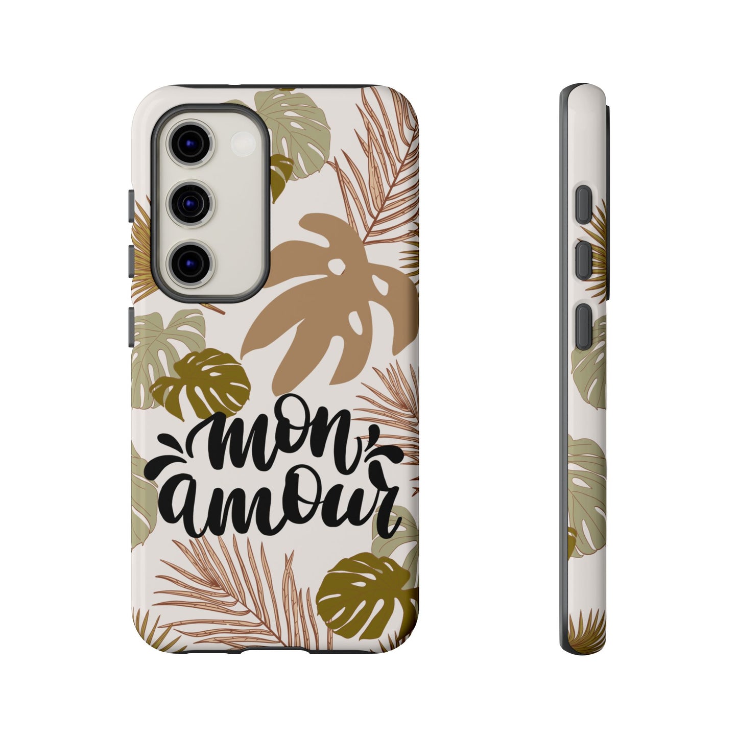 'Mon Amour' Stylish Tropical Phone Case Design