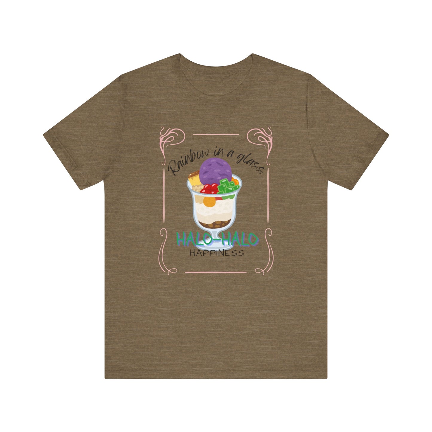 Rainbow in a Glass, Halo-Halo Happiness Women's Premium Soft Tee