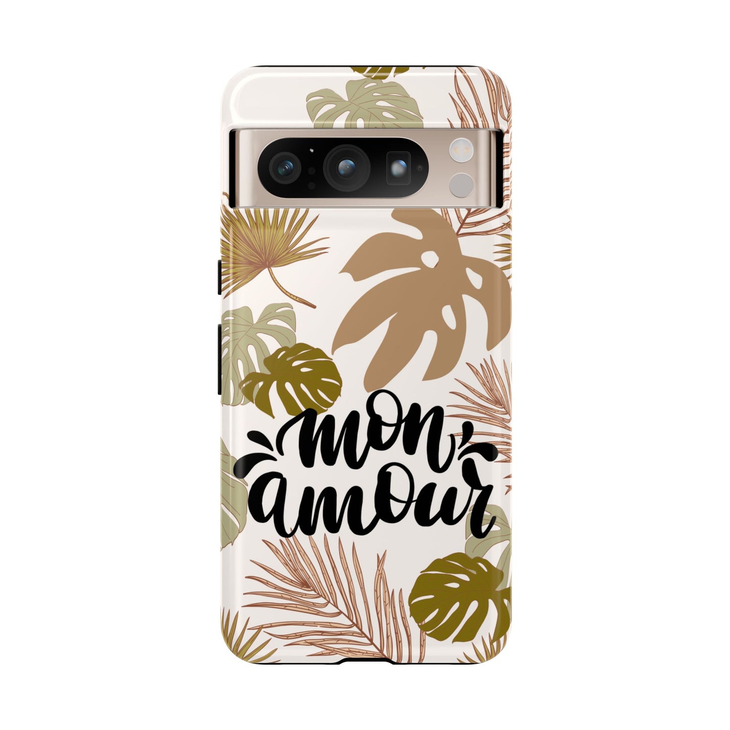 'Mon Amour' Stylish Tropical Phone Case Design