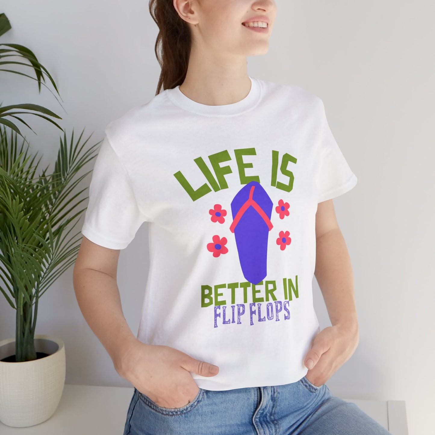 Life is Better in Flip Flops Premium Soft Women's Tee