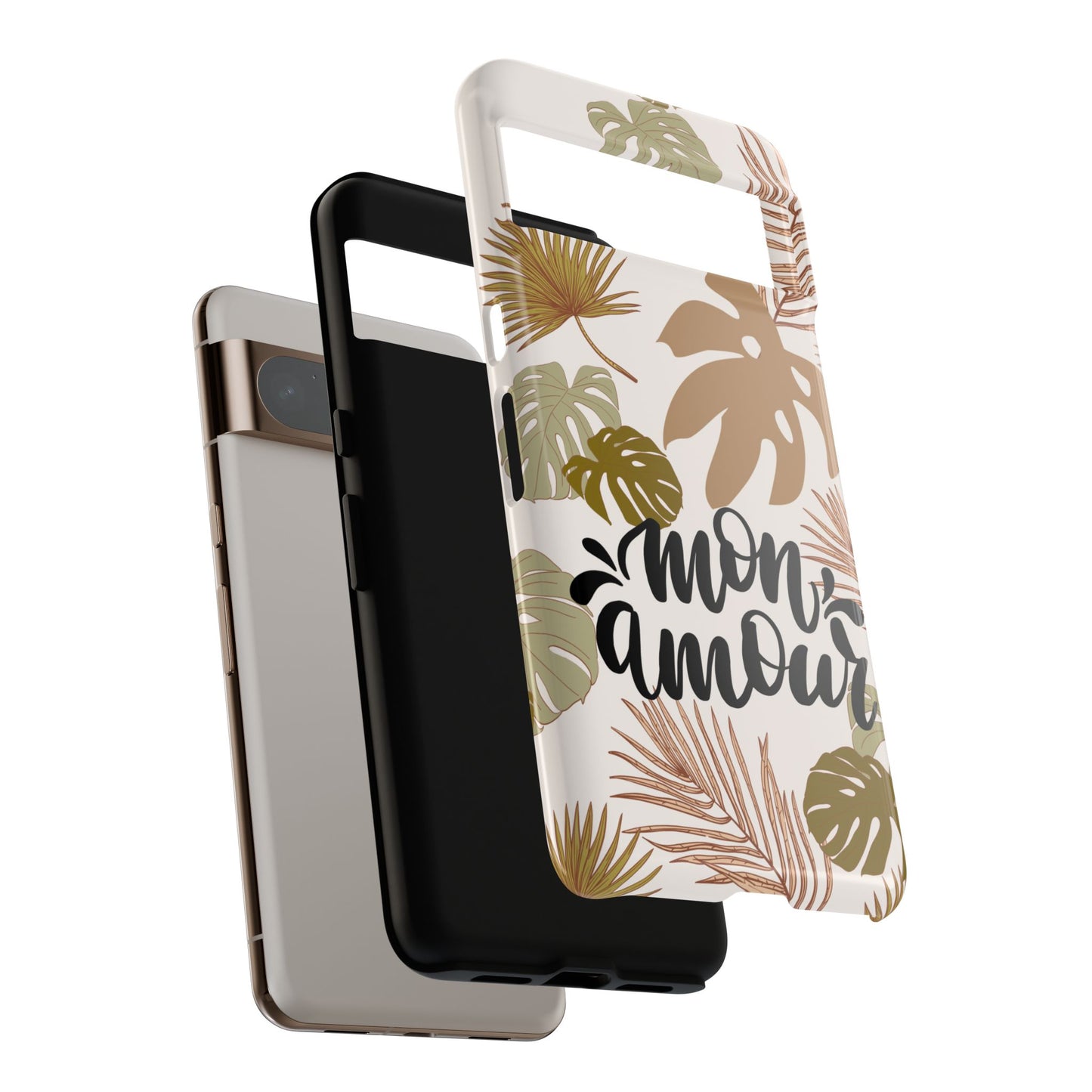 'Mon Amour' Stylish Tropical Phone Case Design