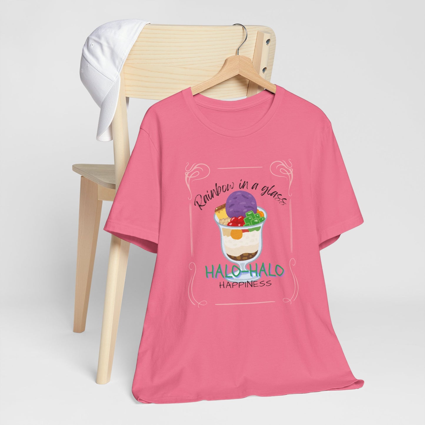 Rainbow in a Glass, Halo-Halo Happiness Women's Premium Soft Tee