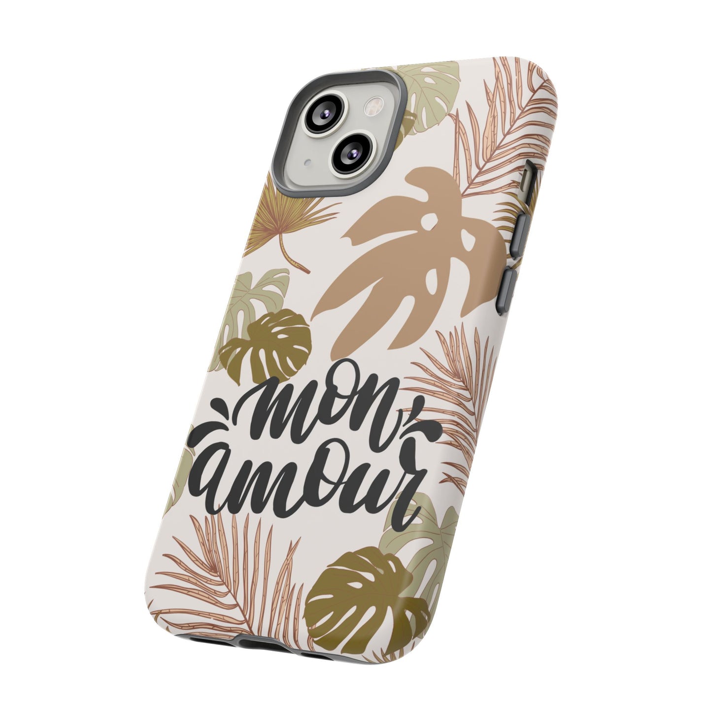 'Mon Amour' Stylish Tropical Phone Case Design