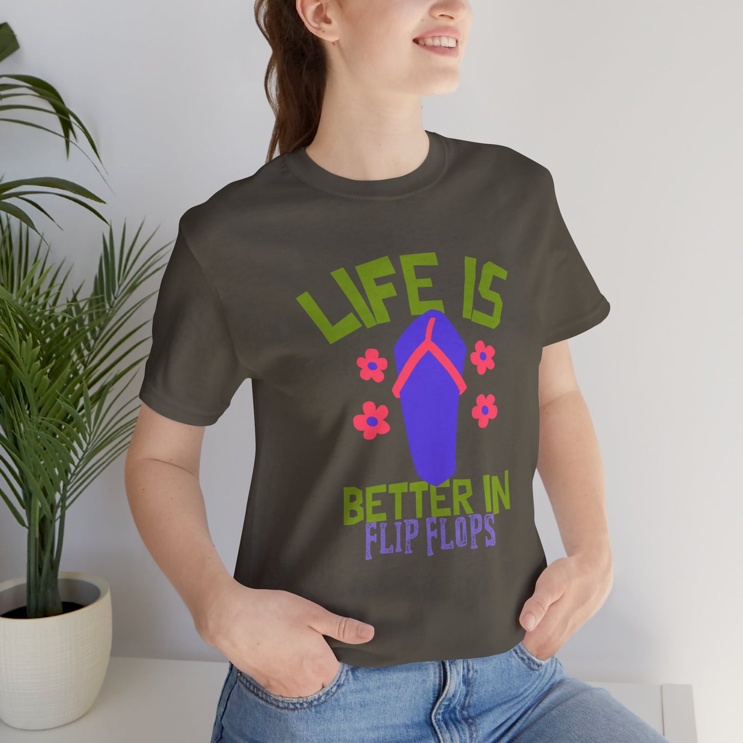 Life is Better in Flip Flops Premium Soft Women's Tee