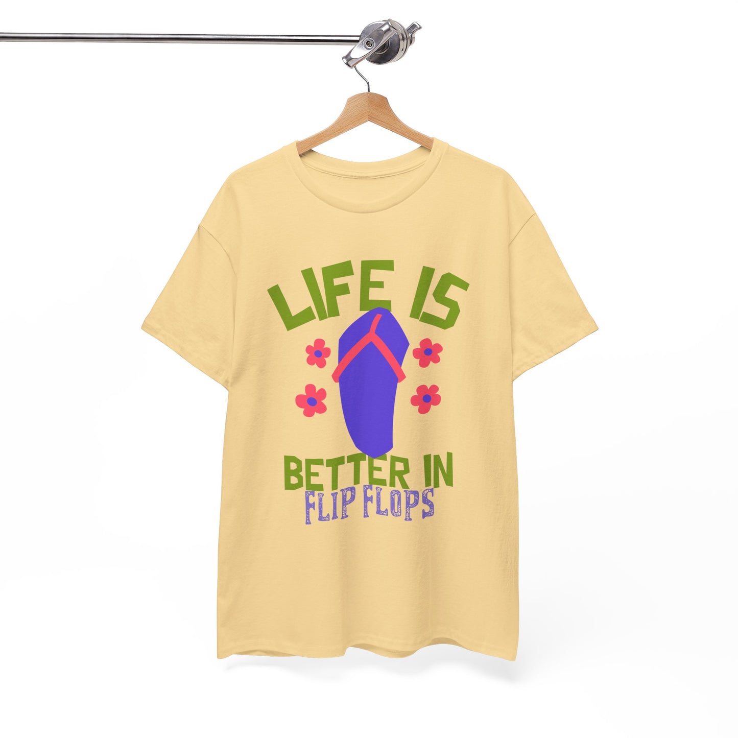 Life Is Better in Flip Flops Women 's Cotton Tee