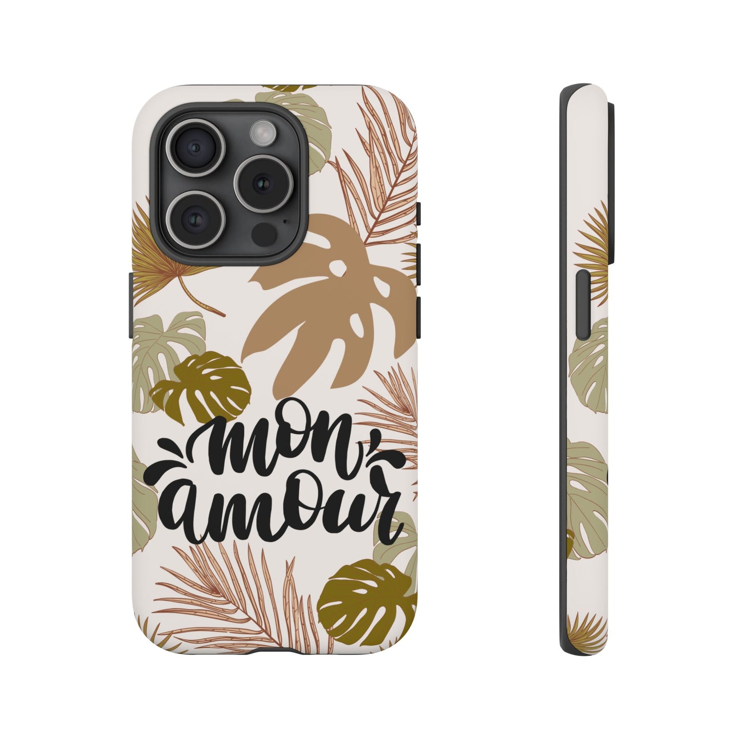 'Mon Amour' Stylish Tropical Phone Case Design