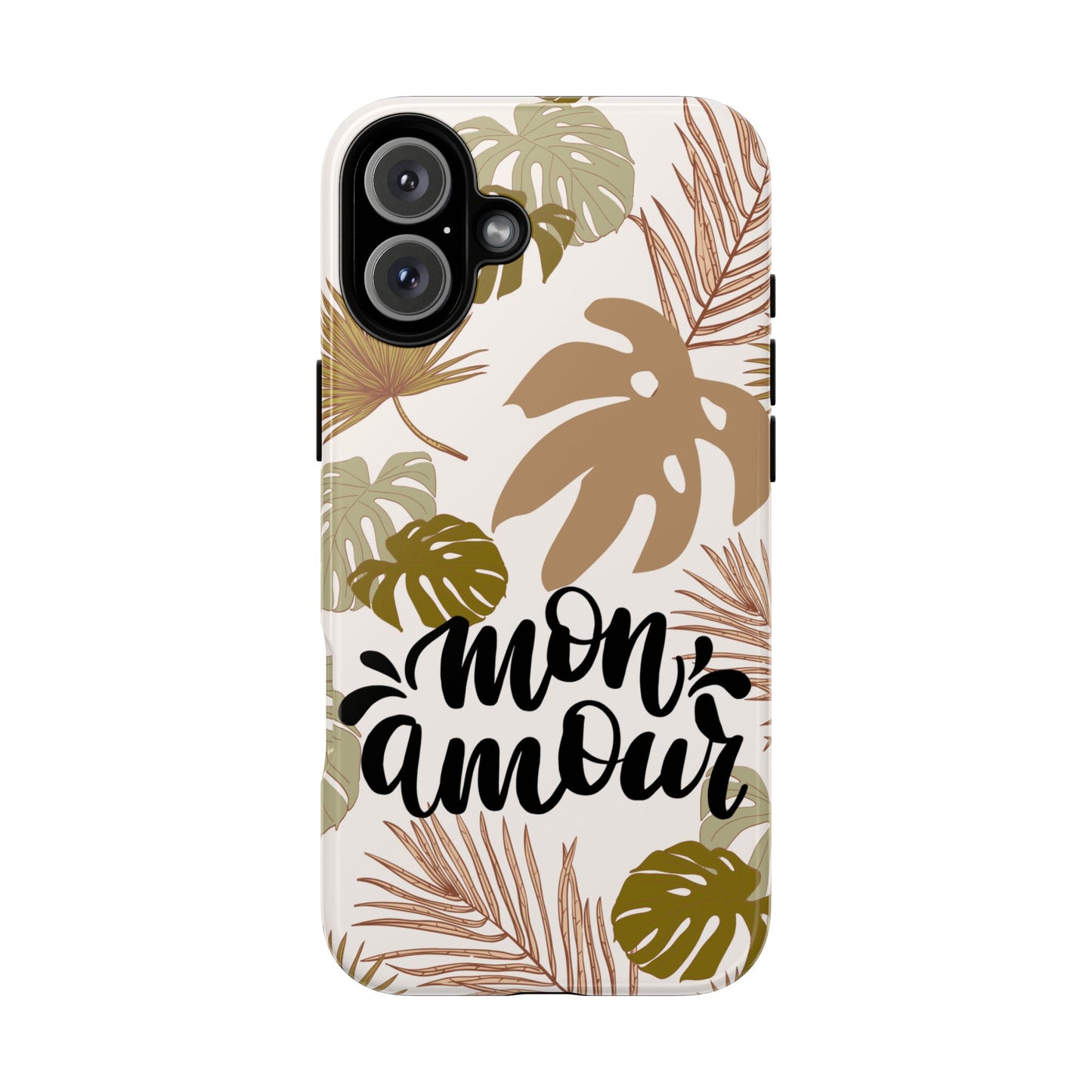 'Mon Amour' Stylish Tropical Phone Case Design
