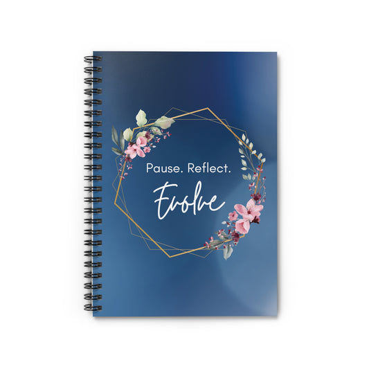 Evolve Floral Spiral Notebook - Inspirational Ruled Journal for Reflection