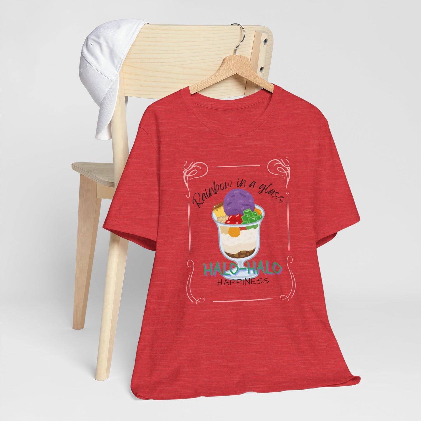 Rainbow in a Glass, Halo-Halo Happiness Women's Premium Soft Tee