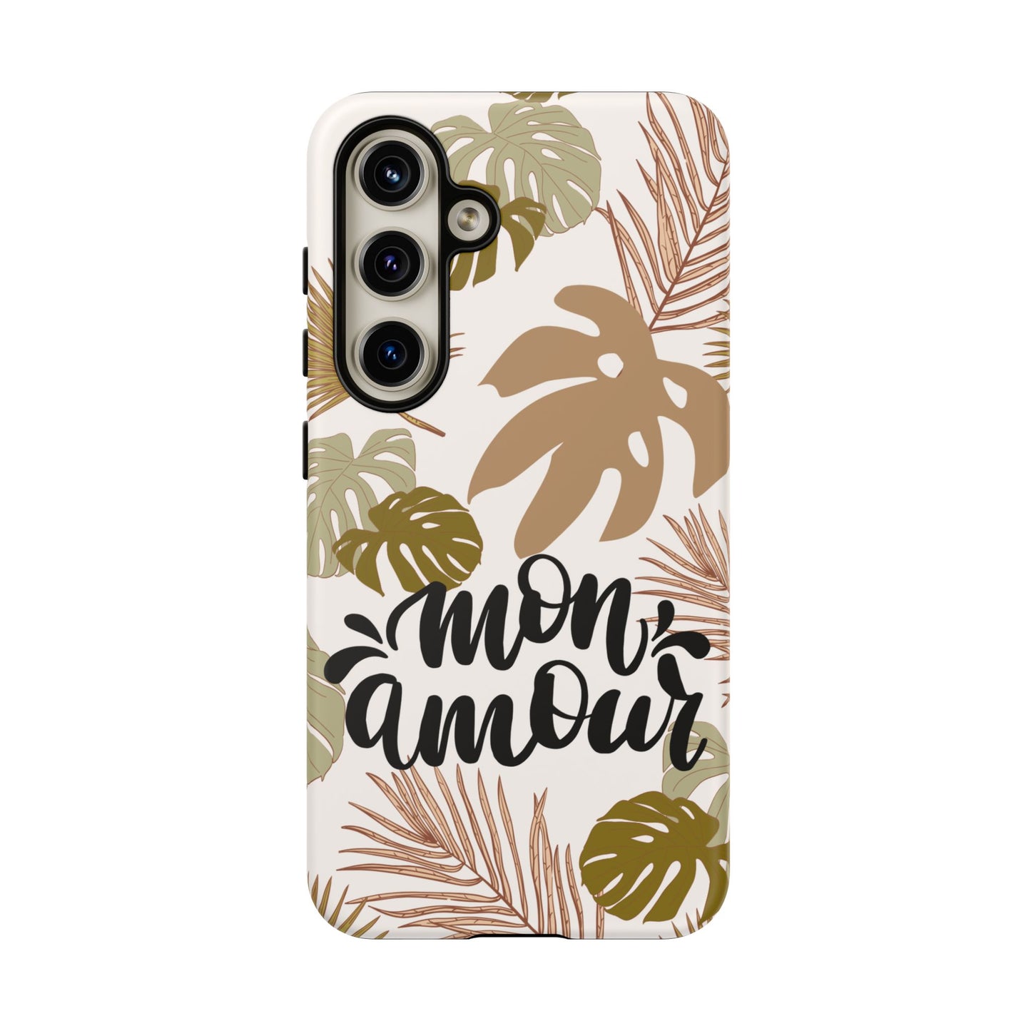 'Mon Amour' Stylish Tropical Phone Case Design