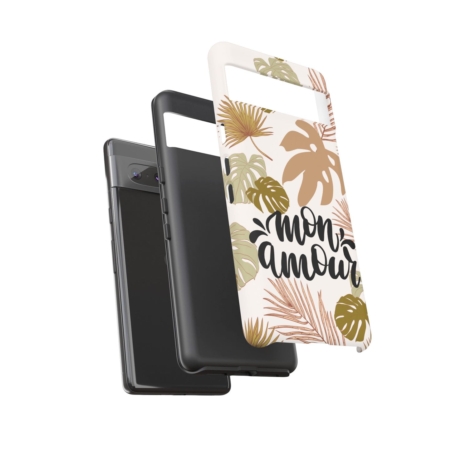 'Mon Amour' Stylish Tropical Phone Case Design
