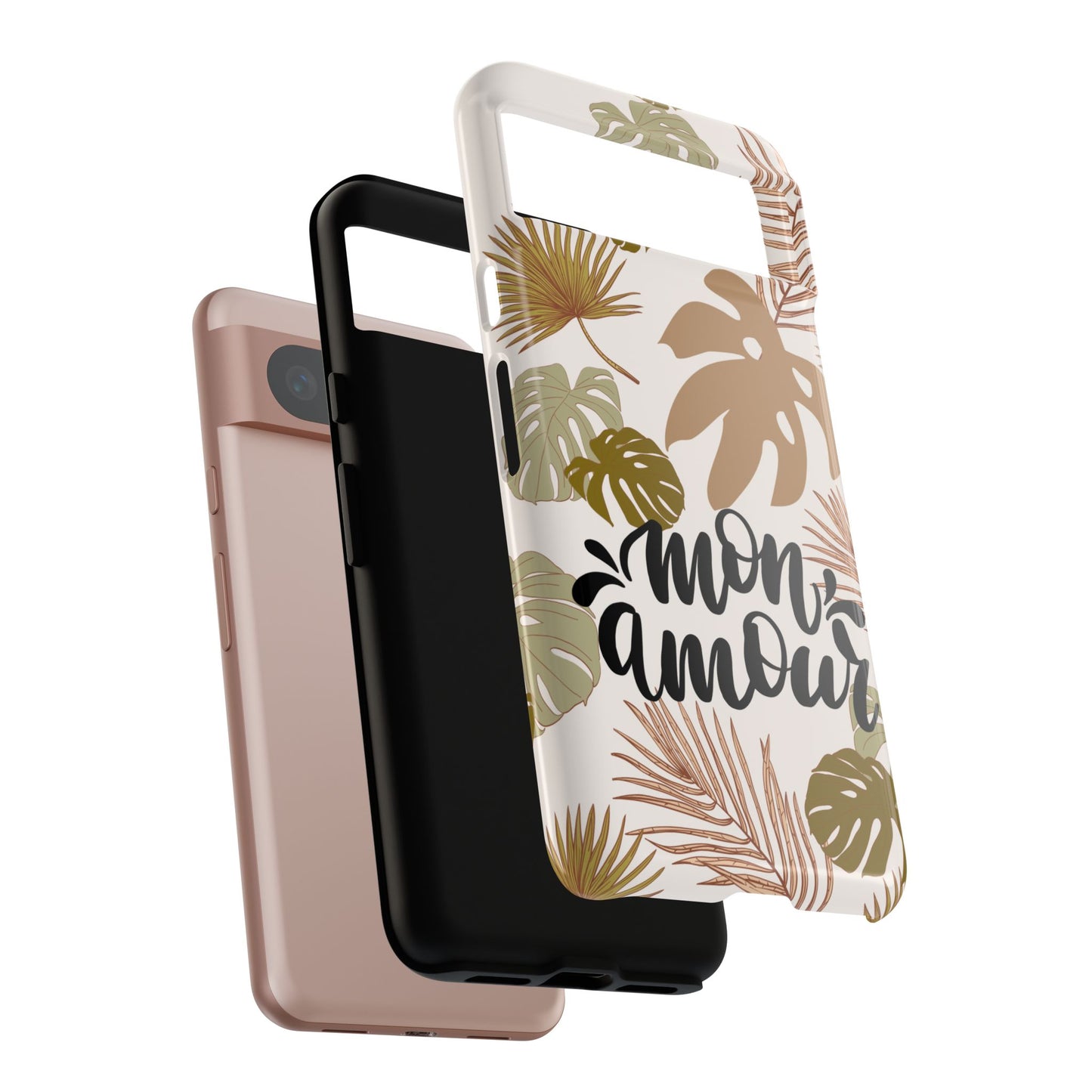 'Mon Amour' Stylish Tropical Phone Case Design