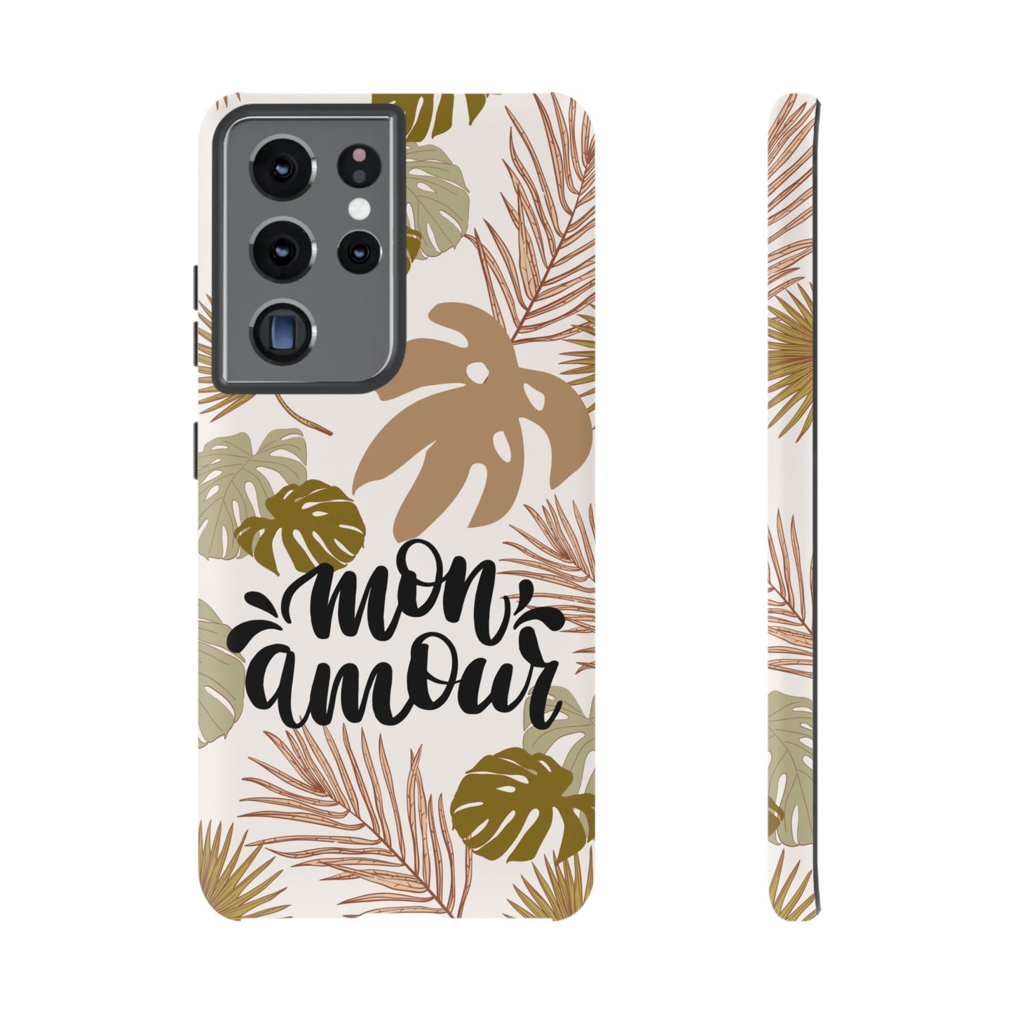 'Mon Amour' Stylish Tropical Phone Case Design