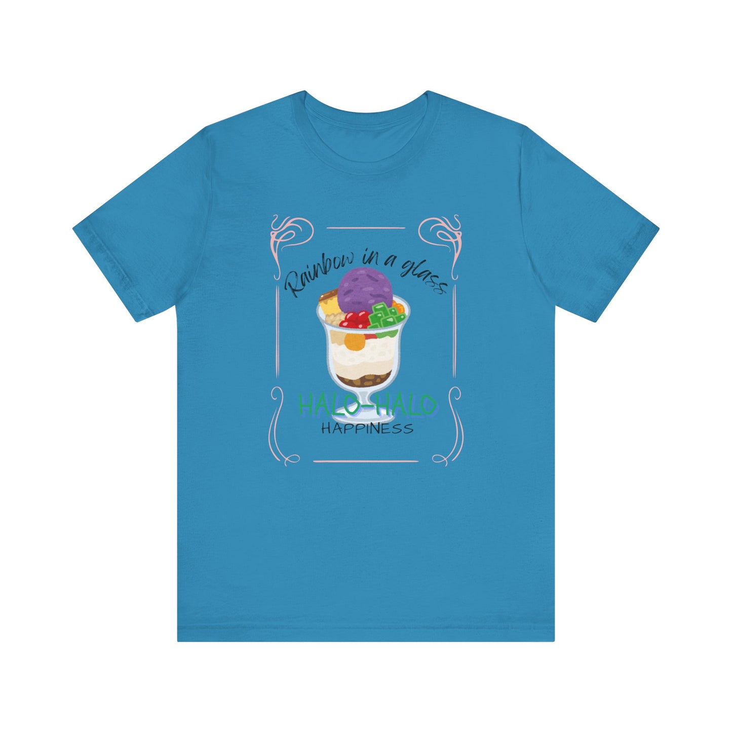 Rainbow in a Glass, Halo-Halo Happiness Women's Premium Soft Tee