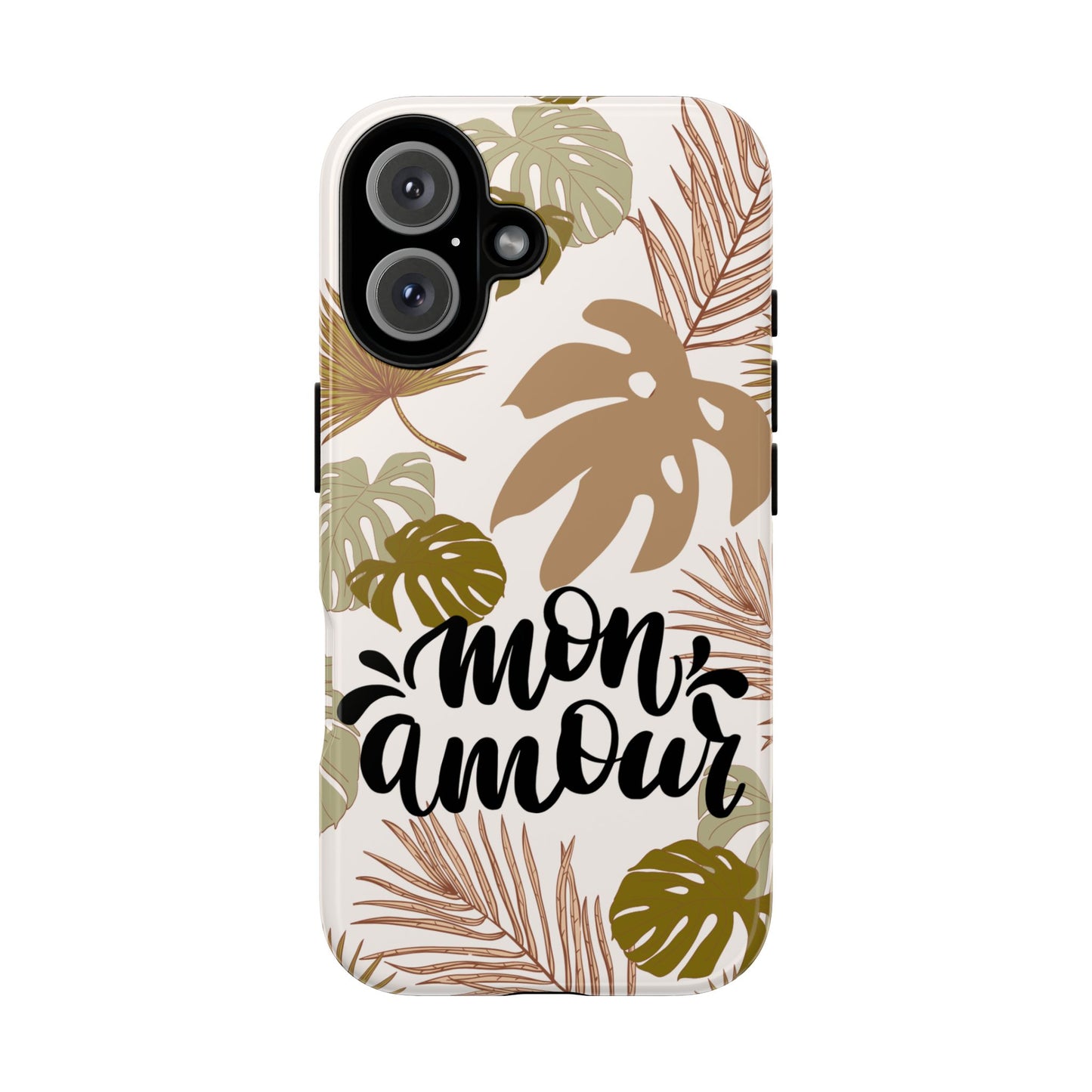'Mon Amour' Stylish Tropical Phone Case Design